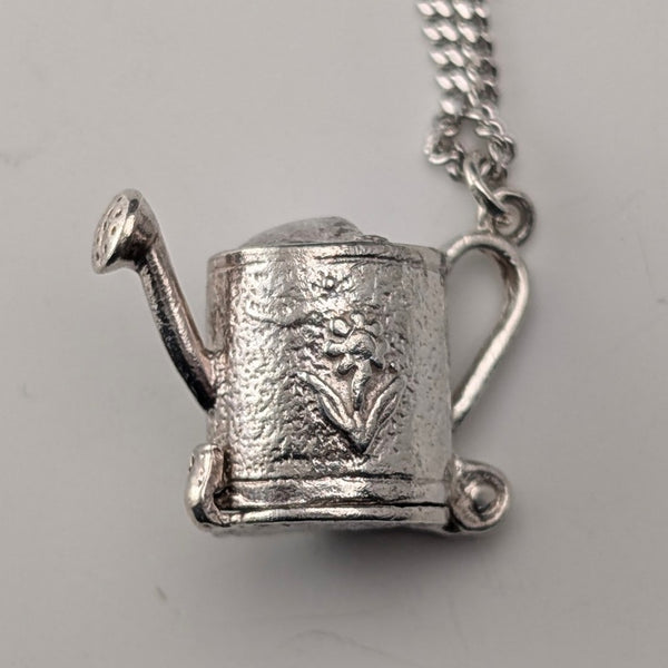 ヴィンテージ 純銀製ジョウロ型ペンダント 純銀ネックレス付き 計7.2g